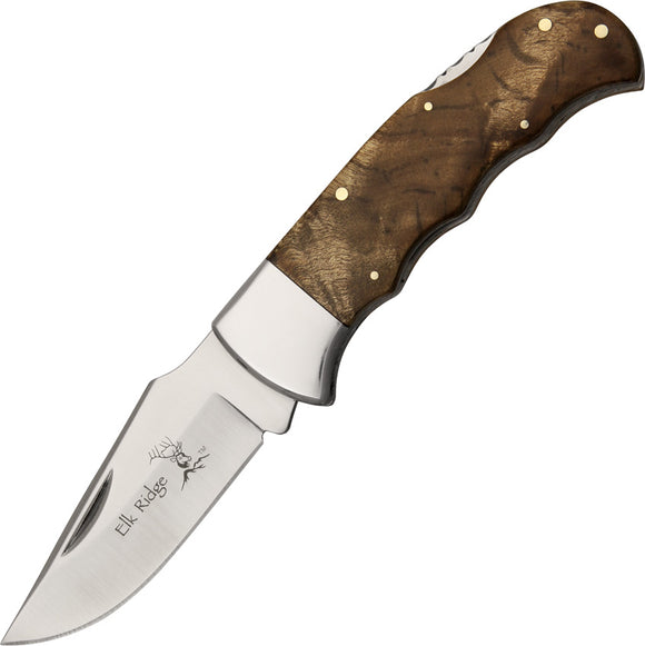 Elk Ridge Burlwood Lockback Gentlemens Folding Knife 138