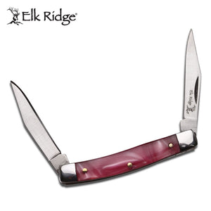 Elk Ridge Gentleman's Pink Pearl Folding Stainless Steel Pocket Knife 211PK