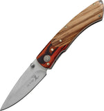 Elk Ridge Gentleman's Linerlock Folding Two Tone Wood Knife 301