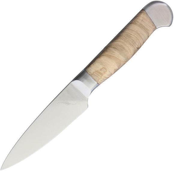 Ferrum Reserve Paring Tan Natural Wood Handle Stainless Fixed Knife