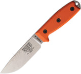 Model 4 9" Orange G10 Stonewashed S35Vn Fixed blade Knife + Sheath 35vor