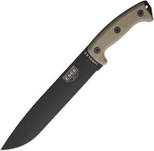 ESEE 16.5" Junglas Black Fixed Carbon Steel Blade Canvas Handle Knife JUNGKO