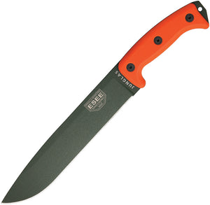 ESEE 16.5" Junglas Black Fixed Blade Orange Handle Knife + Sheath JUNGLASODOR