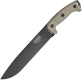 ESEE 16.5" Junglas Tactical Black Fixed Blade Handle Knife + Sheath JUNGLASTG