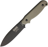 ESEE 10" Laser Strike Fixed Black Blade Storing Canvas Handle Knife W/ Sheath LSP