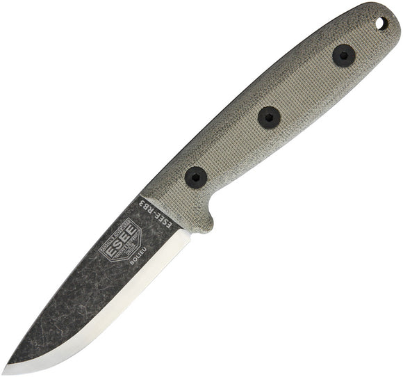 ESEE Camp Lore Reuben Bolieu 1095 Cro-Van Fixed Blade Knife RB3BO