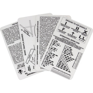 ESEE Set of 4 Izula Survival Tips & Instruction Plastic Stock Card Gear SURVCARD