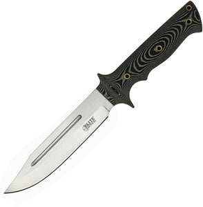Elite Tactical 12" Black Canvas Micarta Handle Fixed Blade Knife + Sheath ET1017