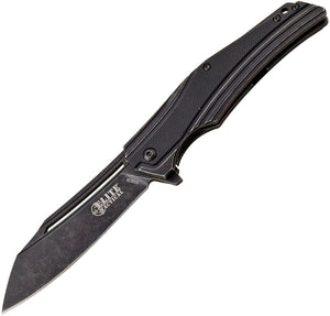 Elite Tactical Framelock Black Stonewash & G10 Handle Folding Knife FDR001BK