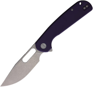 Eutektik Trinity Linerlock Purple G10 Folding 14C28N Pocket Knife 004