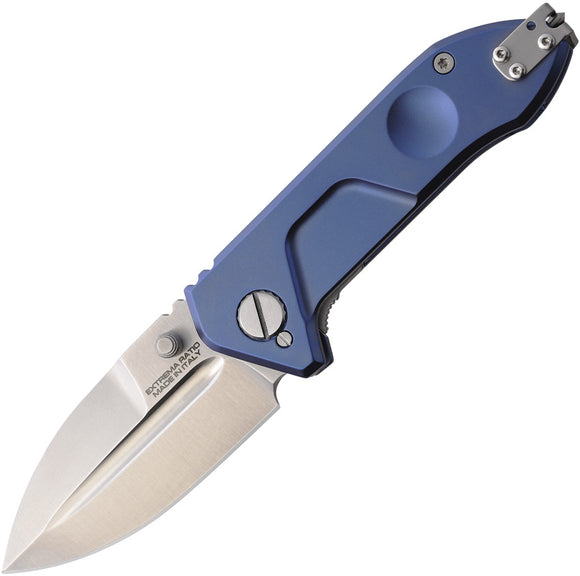 Extrema Ratio Frame Rock Titan Blue Titanium Folding Pocket Knife 0456SATBLU