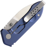 Extrema Ratio Frame Rock Titan Blue Titanium Folding Pocket Knife 0456SATBLU