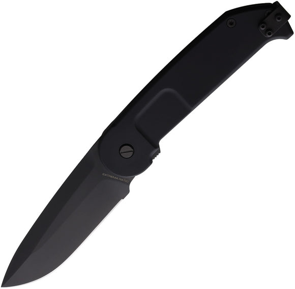 Extrema Ratio BF2 R CD Linerlock Black Aluminum Folding Drop Point Knife 0490BLK