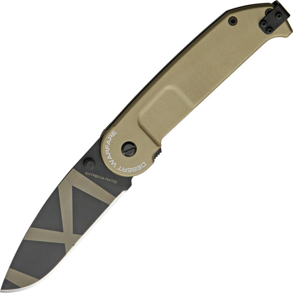 Extrema Ratio Desert Warfare Folding N690 Stainless Cobalt Steel Pocket Knife 135BF2WCD