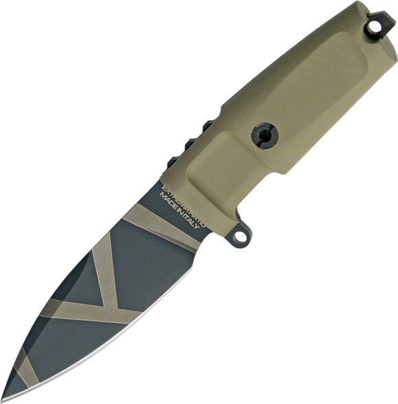 Extrema Ratio Desert Tan Shrapnel N690 Stainless Fixed Blade Knife w/ Sheath 160SHRGOG