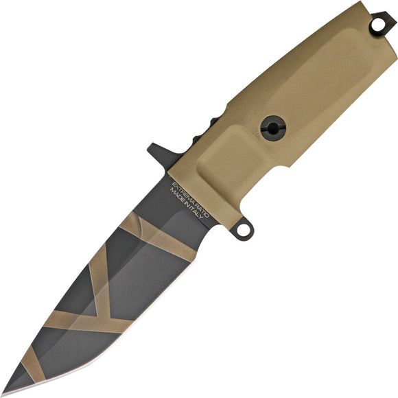 Extrema Ratio Tan Col Moschin Compact N690 Stainless Cobalt Steel Fixed Blade Knife 200CMCOMPDW