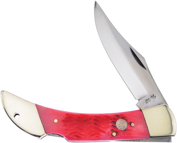 Frost Cutlery Lockback Hunter Red Bone Folding Stainless Pocket Knife 14127RPB