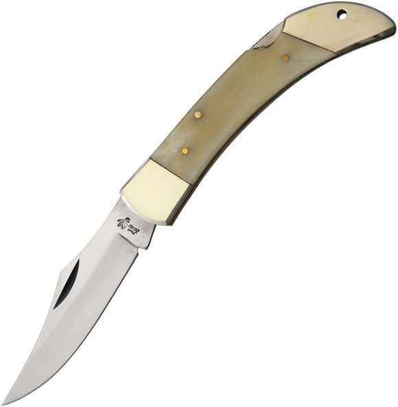 Frost Cutlery Lockback Hunter Smooth Bone Handle Folding Blade Knife F14127SB