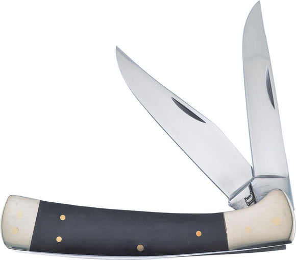 Frost Cutlery Kodiak Trapper Black Buffalo Horn Folding Stainless Knife 14175CBH
