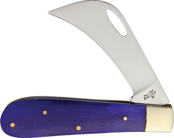 Frost Cutlery Hawkeye Purple Smooth Bone Folding Stainless Pocket Knife 14441PSB