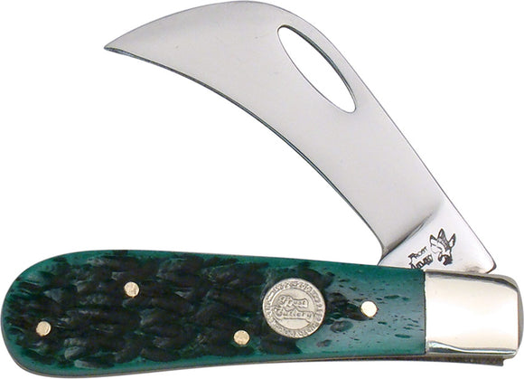 Frost Cutlery Green Jigged Bone Little Hawkeye Folding Pocket Knife 14478GJB