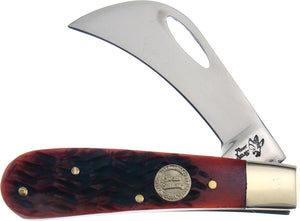 Frost Cutlery Little Hawkeye Red Pick Bone Handle Stainless Knife 14478RPB