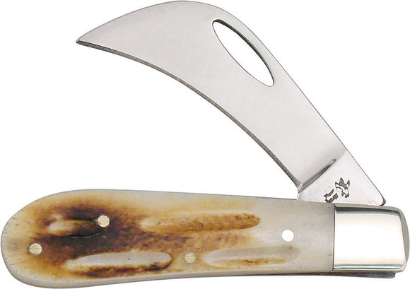 Frost Cutlery Little Hawkeye Second Bone Folding Stainless Pocket Knife 14478SC