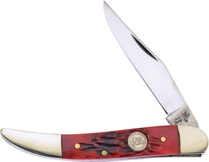 Frost Cutlery Little Toothpick Folding Pocket Knife Red Bone Stainless 14545DRJB