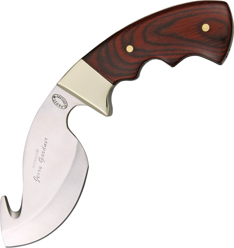 Frost Cutlery Big Buck Slammer Brown Wood Stainless Fixed Blade Knife ...