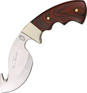 Frost Cutlery Big Buck Slammer Brown Wood Stainless Fixed Blade Knife 15480W