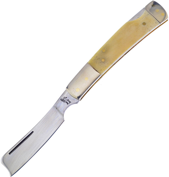 Frost Cutlery Razor Lockback White Bone Folding Stainless Pocket Knife 17150WSB