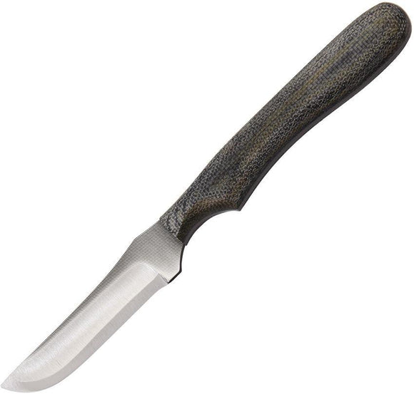 Anza Green Micarta Handle Fixed Skinner Blade Knife w/ Leather Belt Sheath
