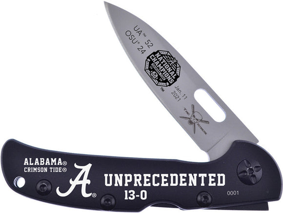 Frost Cutlery Alabama Framelock Black Aluminum Handle Stainless Knife 20180B