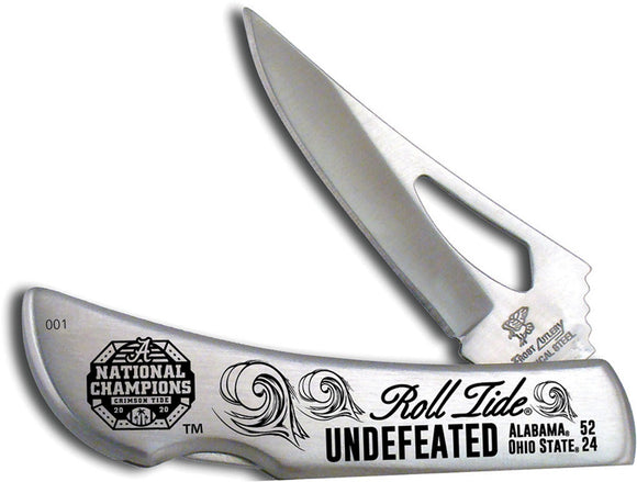Frost Cutlery Alabama Lockback Stainless Artwork Handle Folding Knife 20483SS
