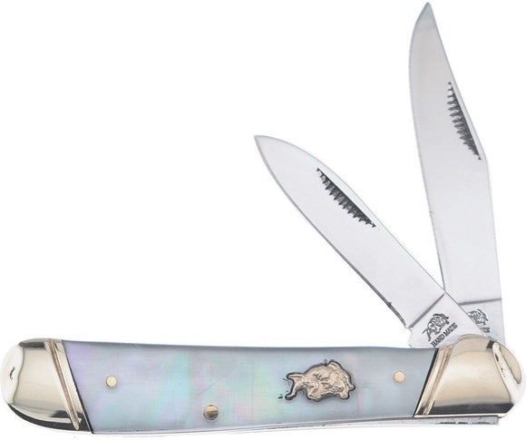 Frost Cutlery Copperhead Mother Of Pearl Folding Stainless Pocket Knife DG027MOP