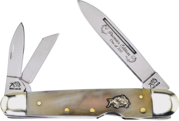 Frost Cutlrey Whittler Ox Horn Handle Spear Point Stainless Steel Knife BDG116OX