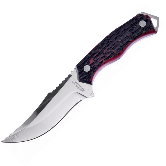 Frost Cutlery Red Delrin Stainless Steel Fixed Blade Skinning Knife KH017STR