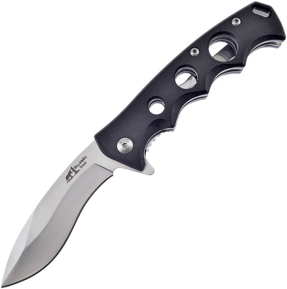 Frost Cutlery Pocket Knife Bush Master Linerlock Black Folding Stainless 023BG10