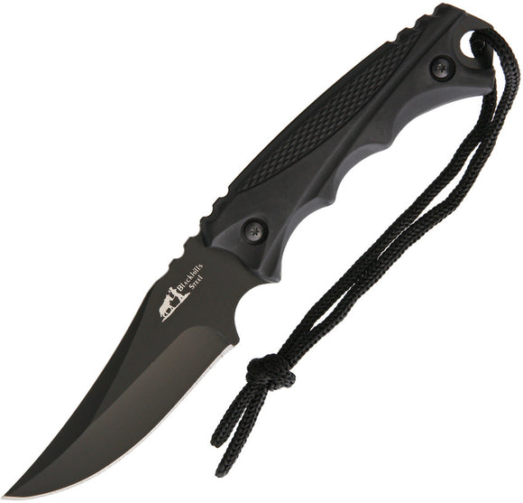 Frost Cutlery Black Hills Bushmaster Fixed Blade Black Knife BKH02B