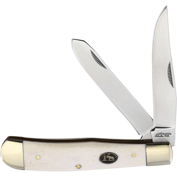Frost Cutlery Trapper White Smooth Bone Folding Pocket Knife KH108WSB