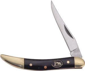 Frost Cutlery Pocket Knife Toothpick Copper Bolster Buffalo Horn Clip Pt H109CBH