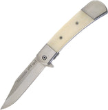 Frost Cutlery Linerlock A/O Buck Shot Folding Blade White Bone Knife S8201WSB
