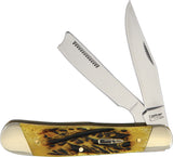 Frost Caliber One Arm Razor Sagebrush Bone Stainless Folding Pocket Knife CAL170