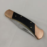 Frost Cutlery Lockback Buffalo Horn Folding Stainless Pocket Knife CHCLB5BHC