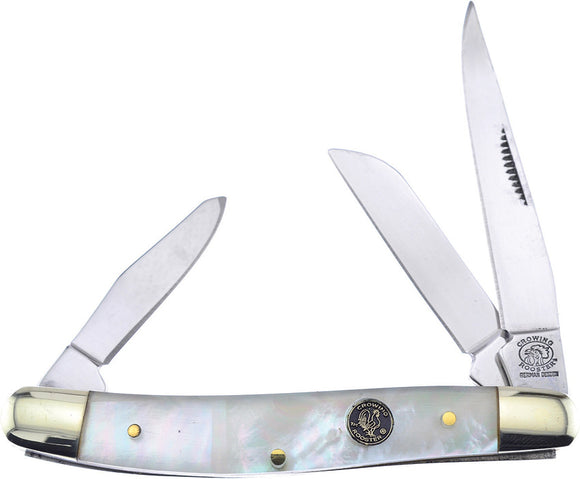 Frost Cutlery Stockman Mother of Pearl Handle Clip Point Knife CR509SMOP