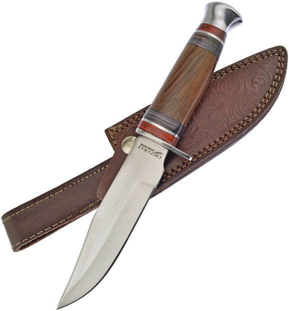 Frost Cutlery Chipaway Bowie Wood Stainless Fixed Knife CW1000DW