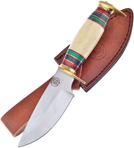 Frost Cutlery White Bone Fixed Blade + Leather Sheath 1120wsb