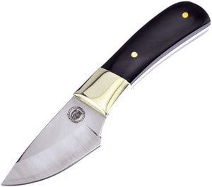 Frost Cutlery Lakota Skinner Buffalo Horn Stainless Steel Fixed Blade Knife w/ Nylon Sheath W605BH