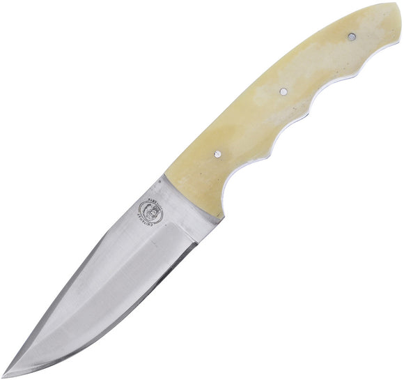 Frost Cutlery Fixed Blade White Smooth Bone Handle Stainless Knife 643WSB