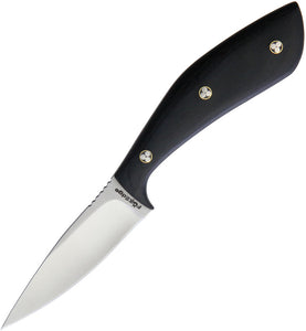 Fox Edge Fixed Blade Knife Black Pakkawood Stainless Steel w/ Belt Sheath 007